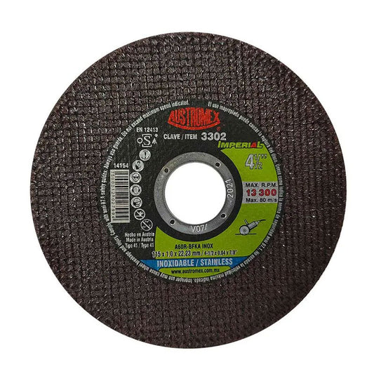 3302 Disco Corte Inox. 4.1/2" X 1 Mm Austromex