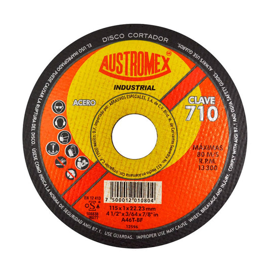710 Disco Metal Plano 4 1/2" x 3/64" x 7/8" Austromex