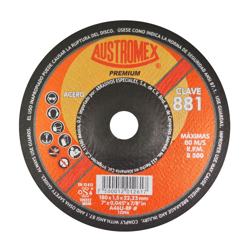 881 Disco Metal C/Cazuela 180 X 1.5 X 22.2 Mm