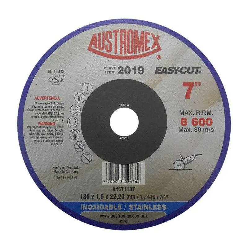 2019 Disco Inox. Plano 180 Mm X 1.5 X 22.2 Mm