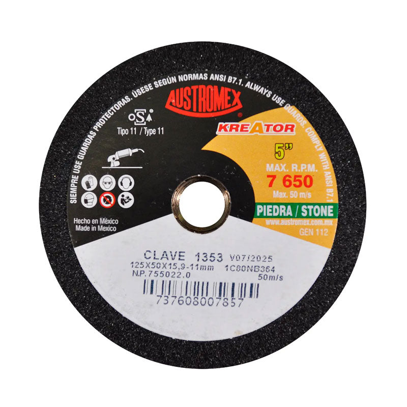 1353 Piedra Copa Concreto 5" X 2" X 5/8" G-80