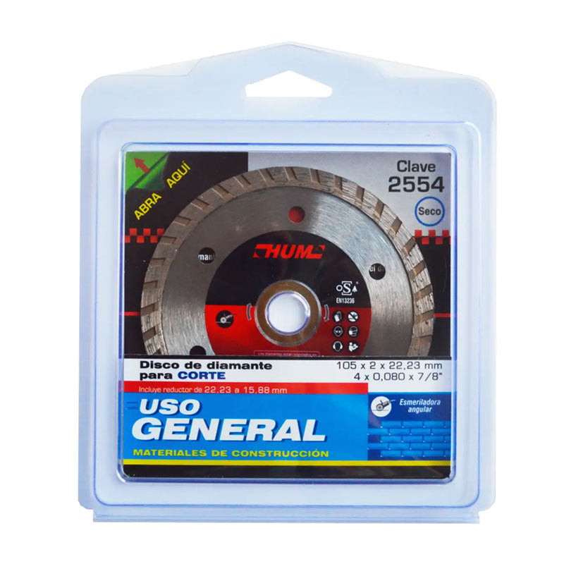 2554 Disco Diam. 115x2x22.2 Continuo Uso Gral Aust