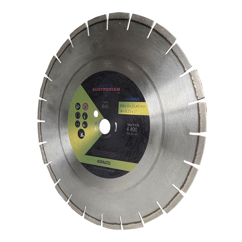 840 Disco Diamante 350 X 3 X 25.4 Mm Corte Asfalto