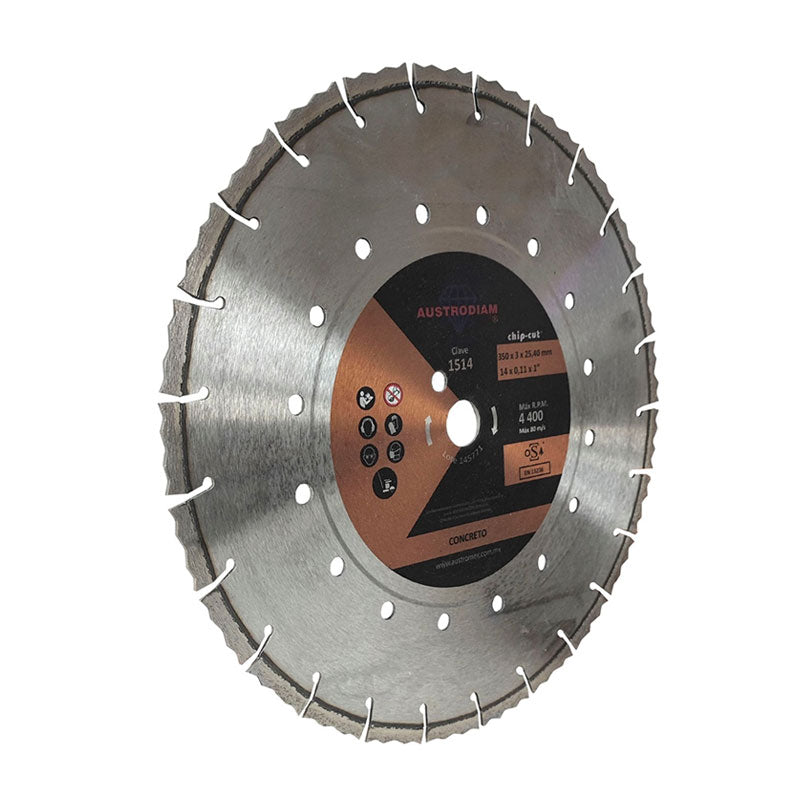 1514 Disco Diam. 350x2.8x25.4 Dentado P/Concreto