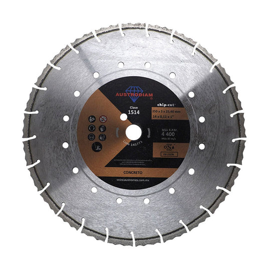 1514 Disco Diam. 350x2.8x25.4 Dentado P/Concreto