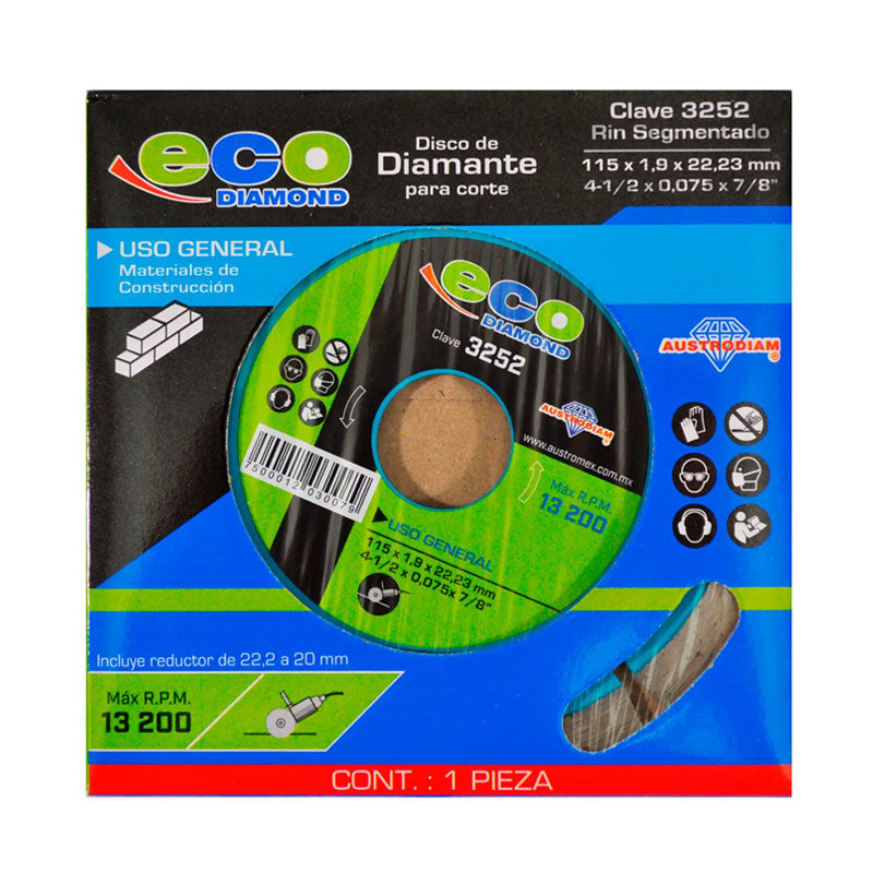 3252 Disco Diamante Dentado 4.1/2" Austrodiam