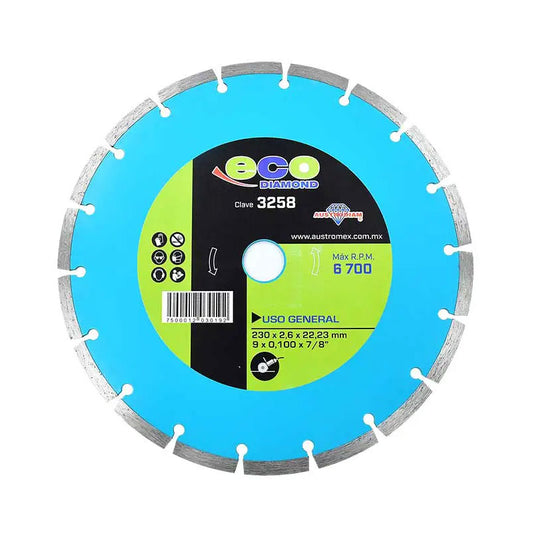 3258 Disco Diamante Dentado 9" Austrodiam