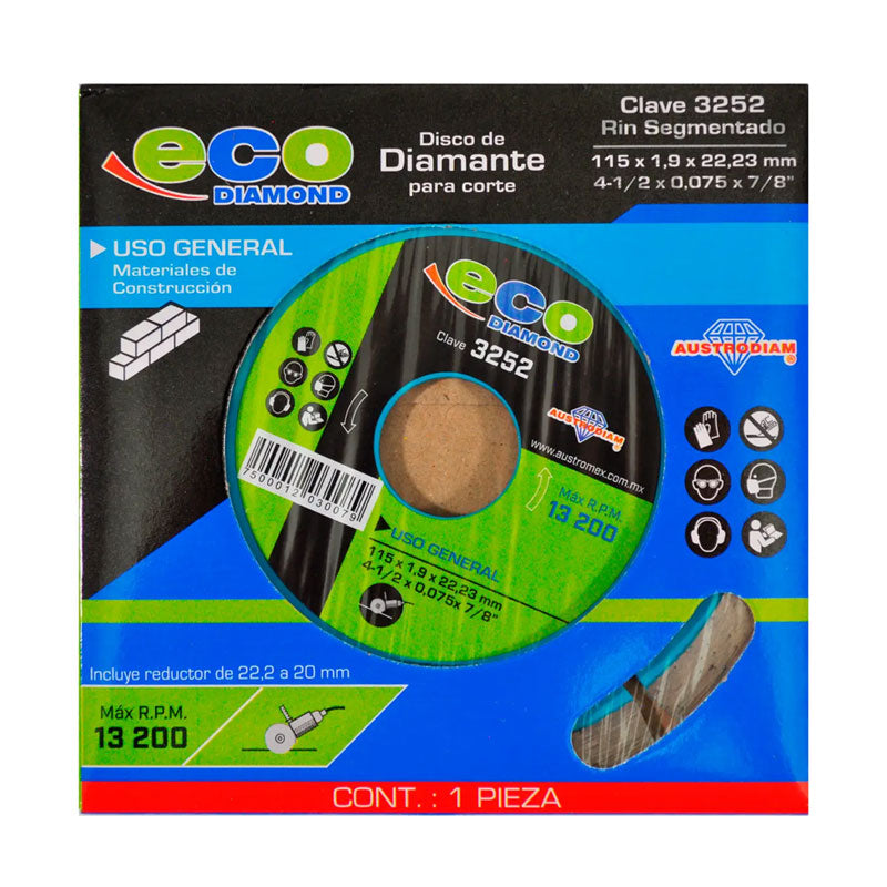 3253 Disco Diamante Continuo 4.1/2" Austrodiam