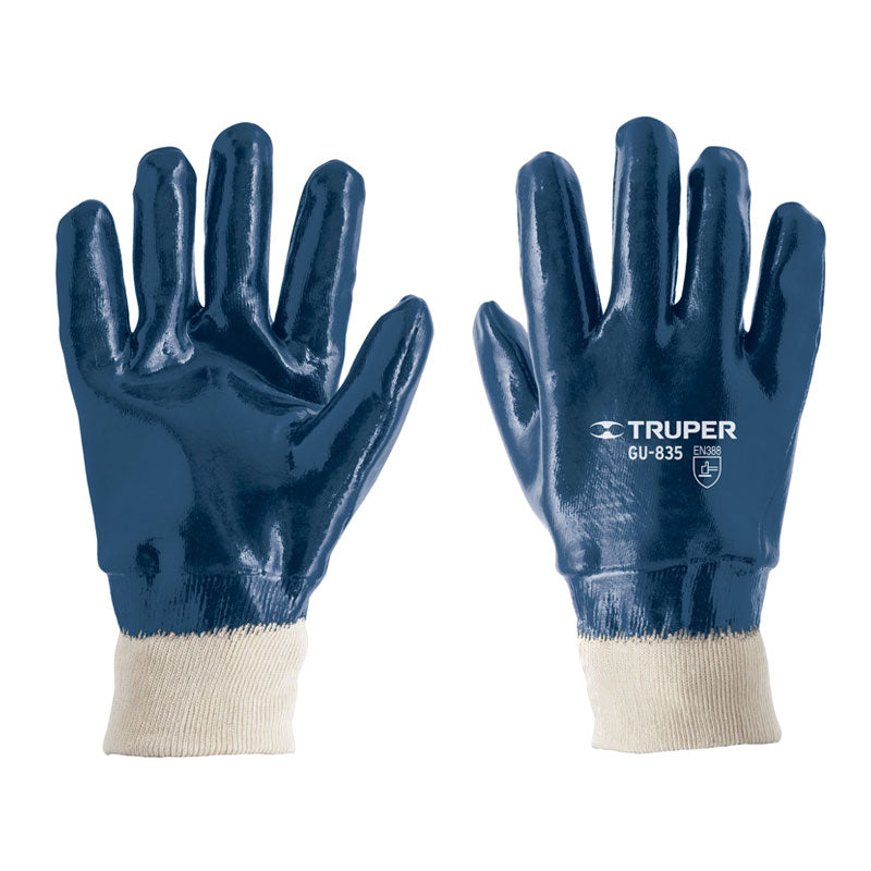 Guantes De Algodón Recubiertos De Nitrilo Puño Tejido,Truper