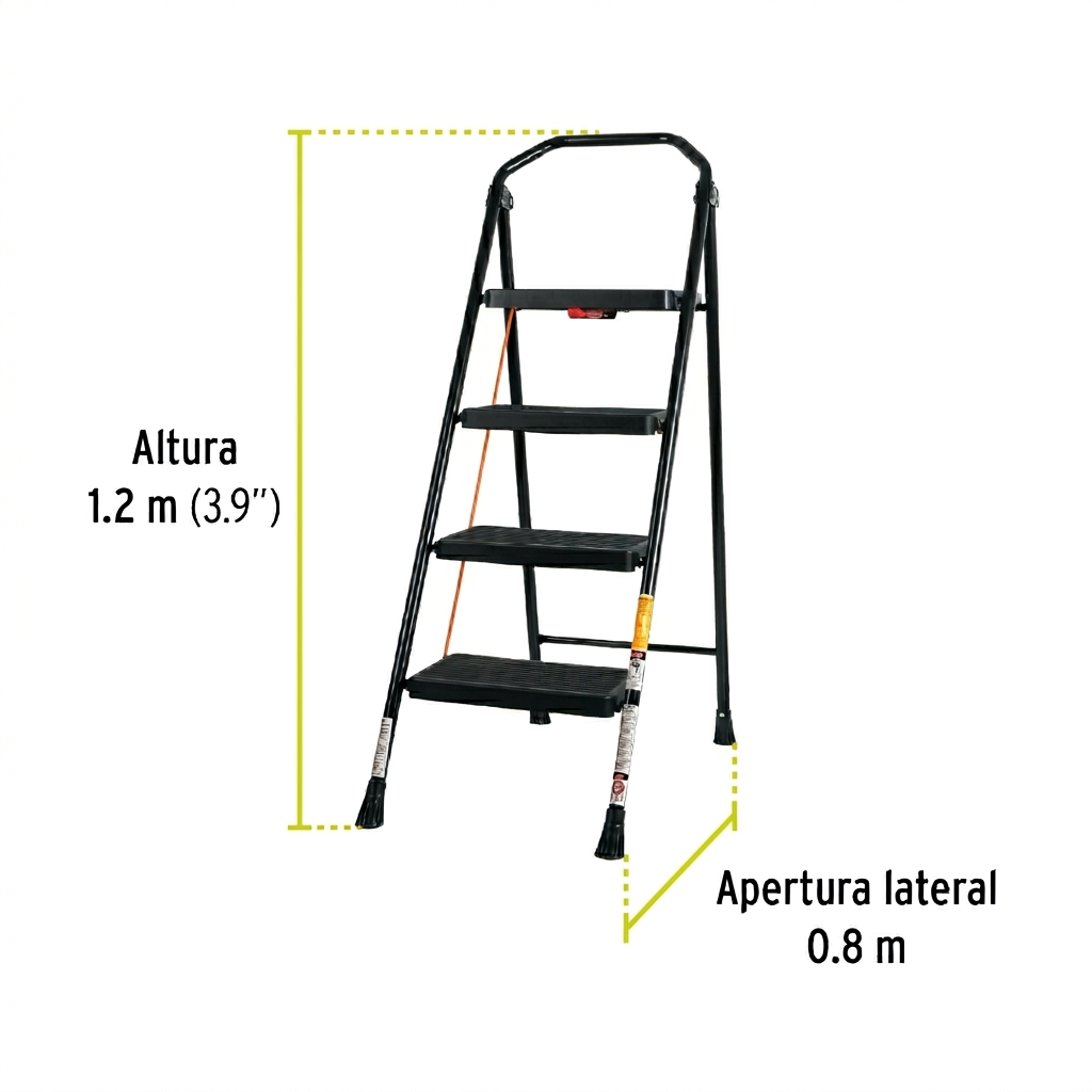 Escalera tubular 4 peldaños ESTU-4 Truper 103144
