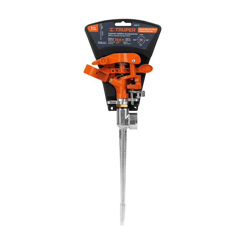 Aspersor Metálico Una Vía, Estaca De 11", Truper - Tool Ferreterías / Ferretodo - Herramientas y material de construcción.