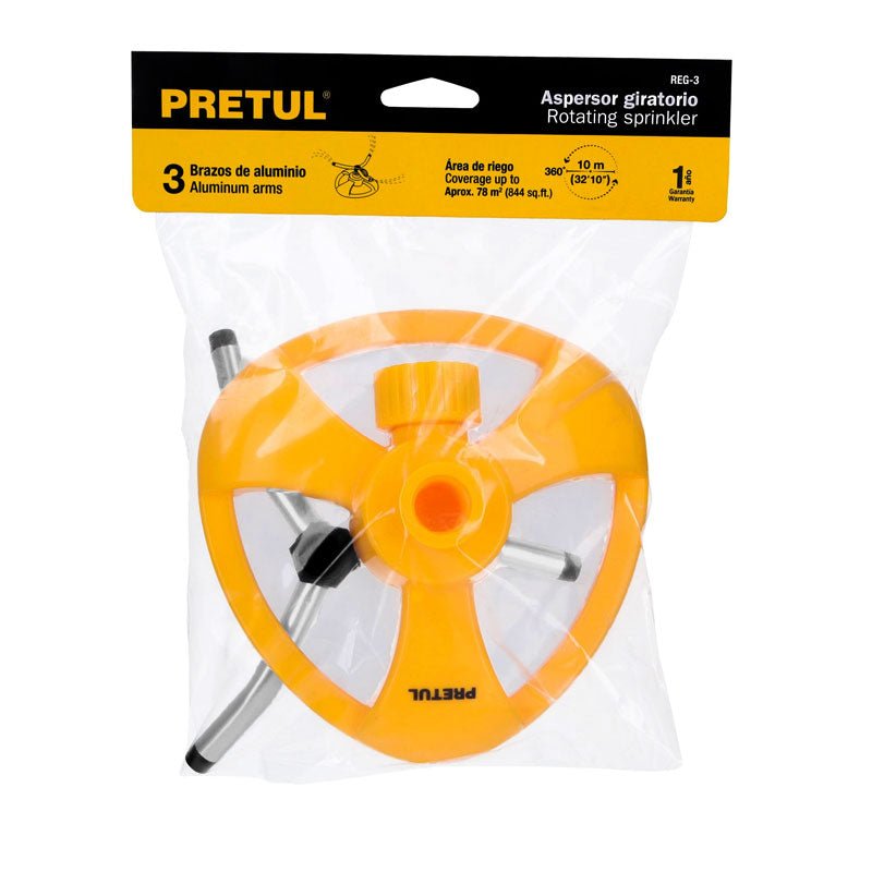 Aspersor Plast.3 Brazo Aluminio Reg 3 Pretul 20065 - Tool Ferreterías / Ferretodo - Herramientas y material de construcción.