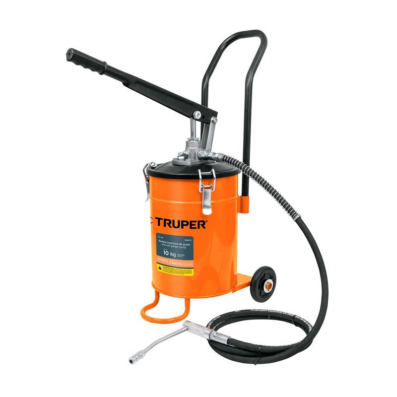 Bomba inyectora de grasa con capacidad de 10 kg, 16867 Truper BOMIN10 - Tool Ferreterías / Ferretodo - Herramientas y material de construcción.