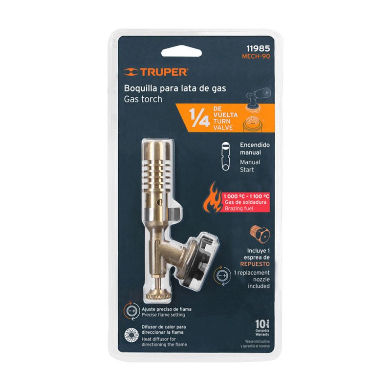 Boquilla Para Lata De Gas De 1/4 De Vuelta, Truper - Tool Ferreterías / Ferretodo - Herramientas y material de construcción.