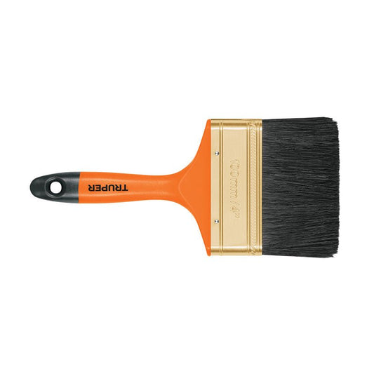 Brocha profesional de 4" con mango de plástico, 14486 Truper BRT4 - Tool Ferreterías / Ferretodo - Herramientas y material de construcción.