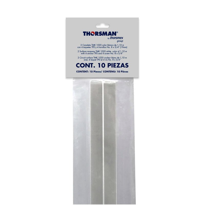 Canaleta Doble Con Sistema Con División Y Taquetes, Thorsman Tmk 1020 - Tool Ferreterías / Ferretodo - Herramientas y material de construcción.