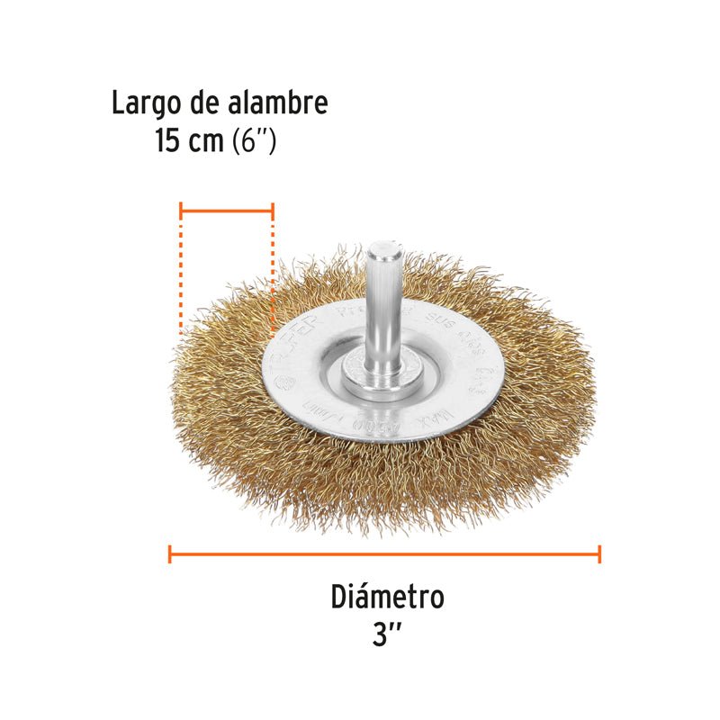 Carda Circular De 3" Con Alambre Grueso, Ca3 Truper 11570 - Tool Ferreterías / Ferretodo - Herramientas y material de construcción.