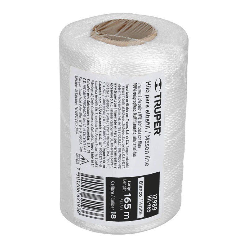 Carrete Con 165 M De Hilo Para Albañil Blanco, Truper - Tool Ferreterías / Ferretodo - Herramientas y material de construcción.