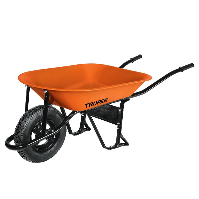 Carretilla 4.5 Ft3 Neumática, Bastidor Tubular, Truper - Tool Ferreterías / Ferretodo - Herramientas y material de construcción.