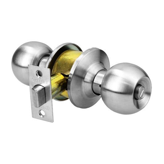 Cerradura Tipo Esfera Para Baño, Cromo Mate, Hermex - Tool Ferreterías / Ferretodo - Herramientas y material de construcción.