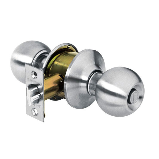 Cerradura Tipo Esfera Para Recámara, Cromo Mate, Hermex - Tool Ferreterías / Ferretodo - Herramientas y material de construcción.
