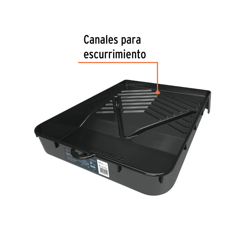 Charola de plástico de 14" para rodillo, 19211 Truper CHAP14 - Tool Ferreterías / Ferretodo - Herramientas y material de construcción.