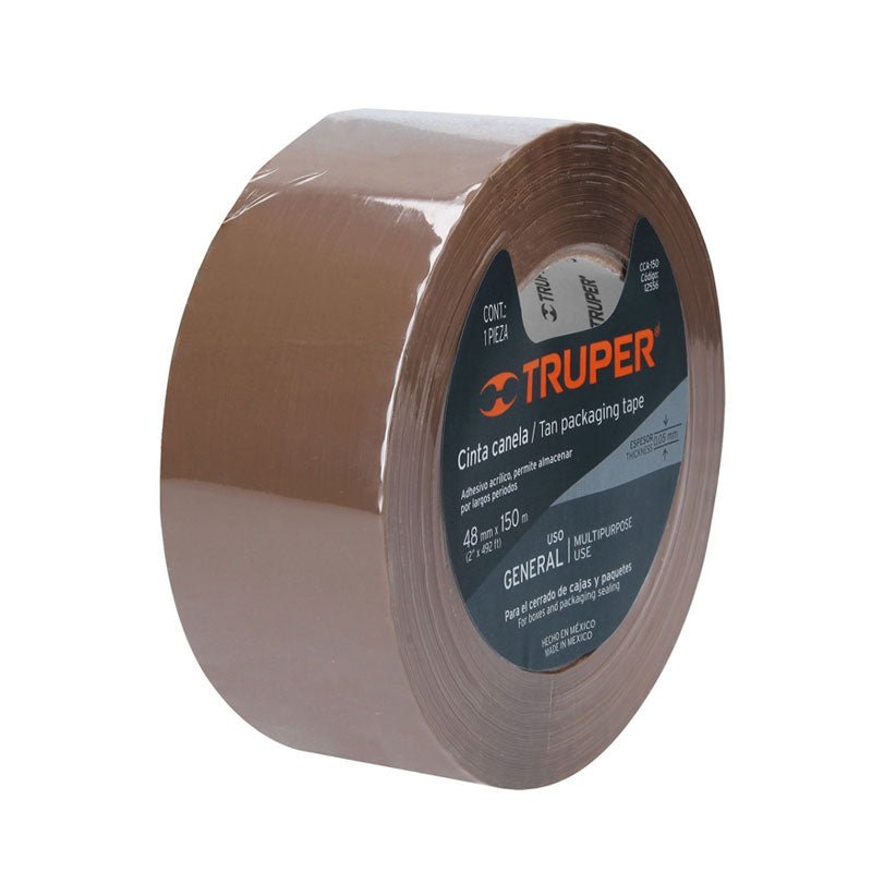 Cinta canela de 48 mm x 150 m, 12556 Truper CCA150 - Tool Ferreterías / Ferretodo - Herramientas y material de construcción.