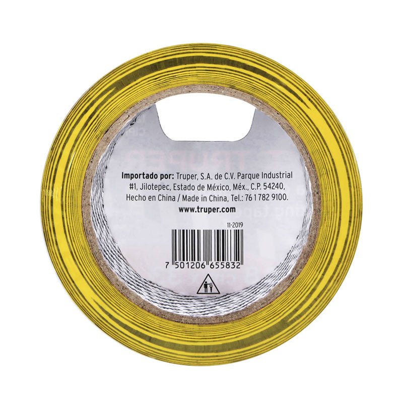 Cinta delimitadora de 48 mm x 33 m, color amarilla / negro, 12597 Truper CIPRE33A - Tool Ferreterías / Ferretodo - Herramientas y material de construcción.
