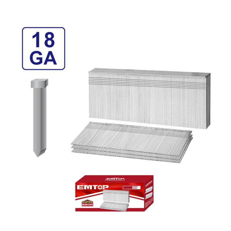 Clavos para clavadora 6000 piezas, ENAL18356 Emtop - Tool Ferreterías / Ferretodo - Herramientas y material de construcción.