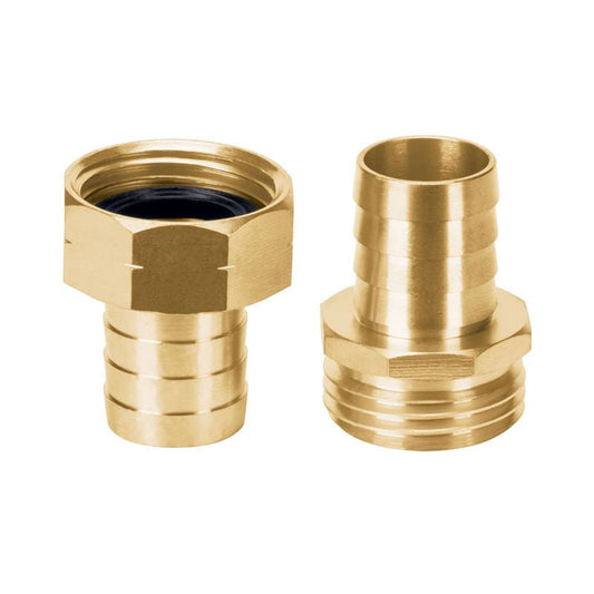 Conectores 3/4" Macho Y Hembra De Latón Sólido Para Manguera - Tool Ferreterías / Ferretodo - Herramientas y material de construcción.