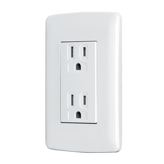 Contacto dúplex aterrizado, color blanco, línea Italiana, 48130 Volteck CODO IB - Tool Ferreterías / Ferretodo - Herramientas y material de construcción.