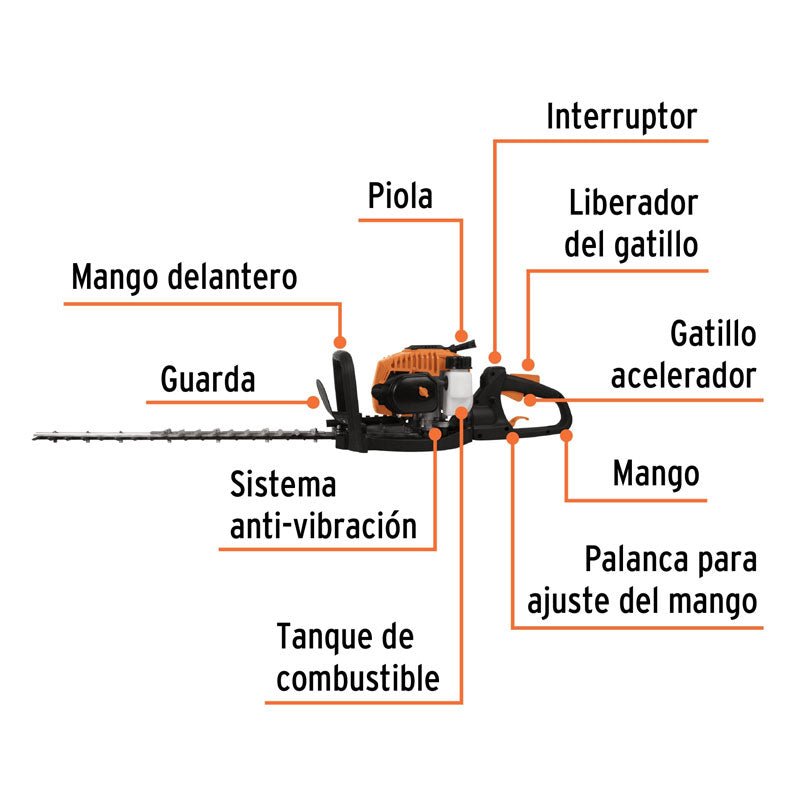 Cortasetos con motor a gasolina de 26 cc, profesional, 12251 Truper COS26X - Tool Ferreterías / Ferretodo - Herramientas y material de construcción.