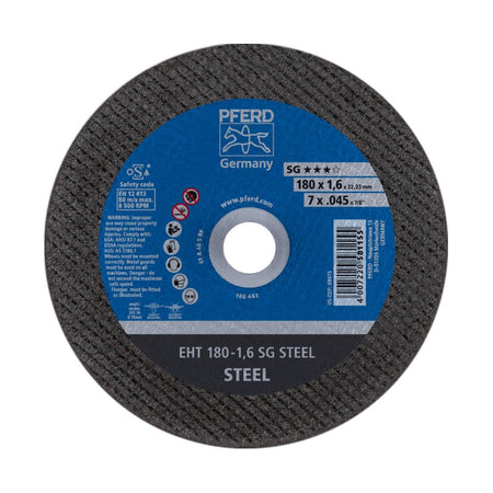 Disco De Corte Fino De 7” X 1/16” X 7/8” Para Acero Sg Steel, Pferd - Tool Ferreterías / Ferretodo - Herramientas y material de construcción.