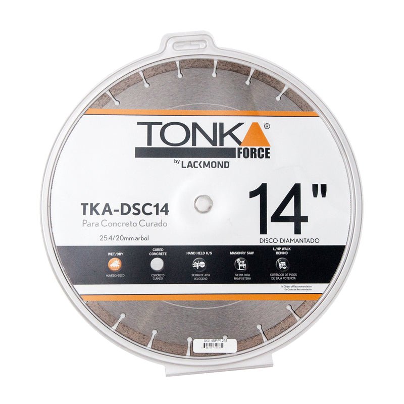 Disco Diamantado Segmentado De 14" Para Concreto, Tkadsc14, Tonka - Tool Ferreterías / Ferretodo - Herramientas y material de construcción.