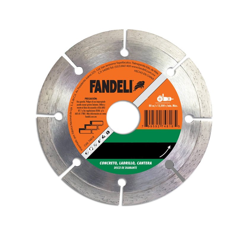Disco diamante segmentado Eco 4.1/2", 74818, Fandeli - Tool Ferreterías / Ferretodo - Herramientas y material de construcción.
