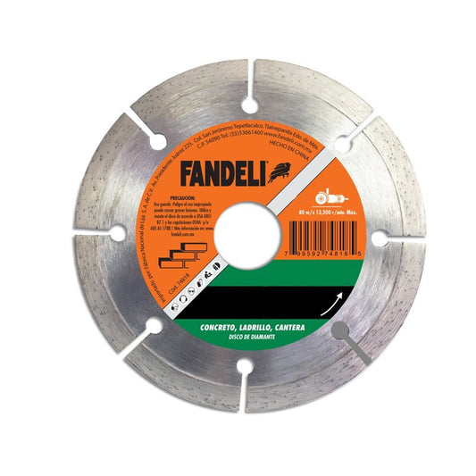 Disco diamante segmentado Pro 4.1/2", 72958, Fandeli - Tool Ferreterías / Ferretodo - Herramientas y material de construcción.