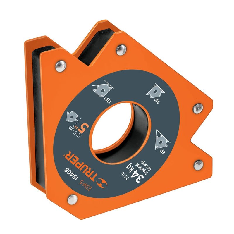 Escuadra magnética de 5" para soldar, capacidad de 34 kg, 15408 Truper ESM5 - Tool Ferreterías / Ferretodo - Herramientas y material de construcción.