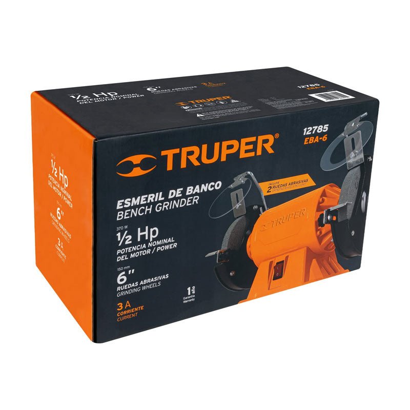 Esmeril De Banco De 6" De 1/2 Hp, Truper - Tool Ferreterías / Ferretodo - Herramientas y material de construcción.