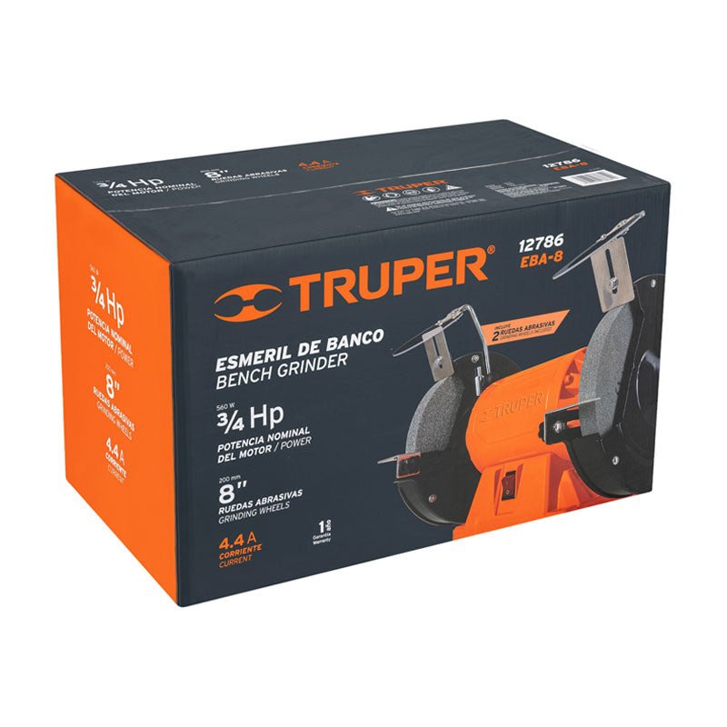 Esmeril De Banco De 8" De 3/4 Hp, Truper - Tool Ferreterías / Ferretodo - Herramientas y material de construcción.