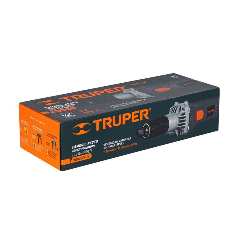 Esmeril Recto (Rectificador) 1/4" 600 W, Industrial, Truper - Tool Ferreterías / Ferretodo - Herramientas y material de construcción.