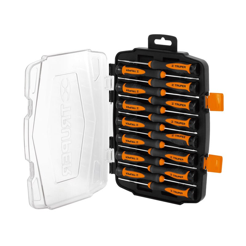 Juego 15 desarmadores largos de precisión, 14157, Truper - Tool Ferreterías / Ferretodo - Herramientas y material de construcción.