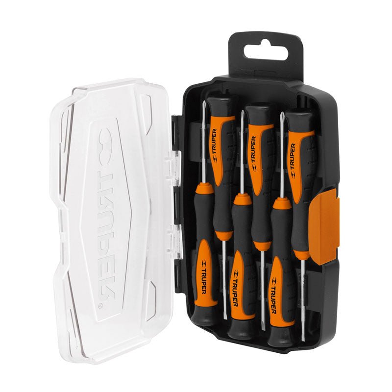 Juego con 6 desarmadores largos de precisión, 14156 Truper JOY 6L - Tool Ferreterías / Ferretodo - Herramientas y material de construcción.