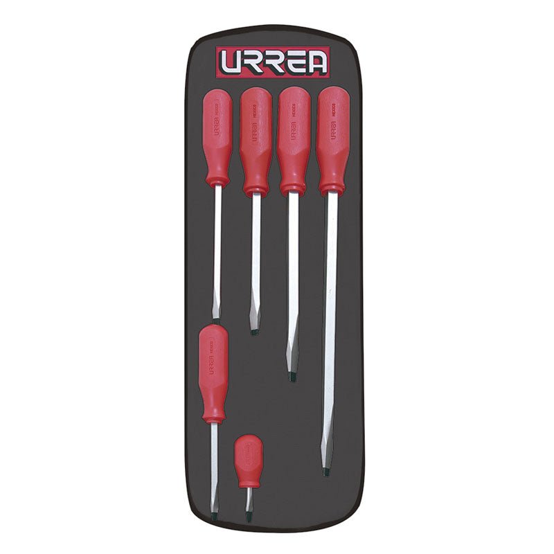 Juego De 6 Destornilladores Con Mango Rojo, Combinados, 9800Ar Urrea - Tool Ferreterías / Ferretodo - Herramientas y material de construcción.
