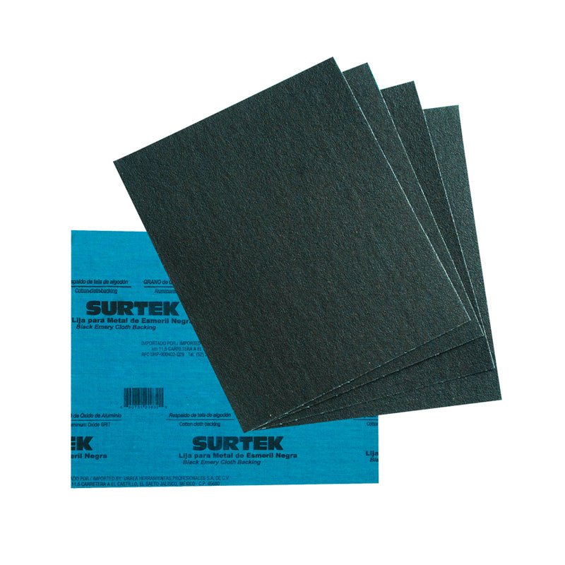 Lija De Esmeril Negra Grano 120 Len120 Surtek - Tool Ferreterías / Ferretodo - Herramientas y material de construcción.