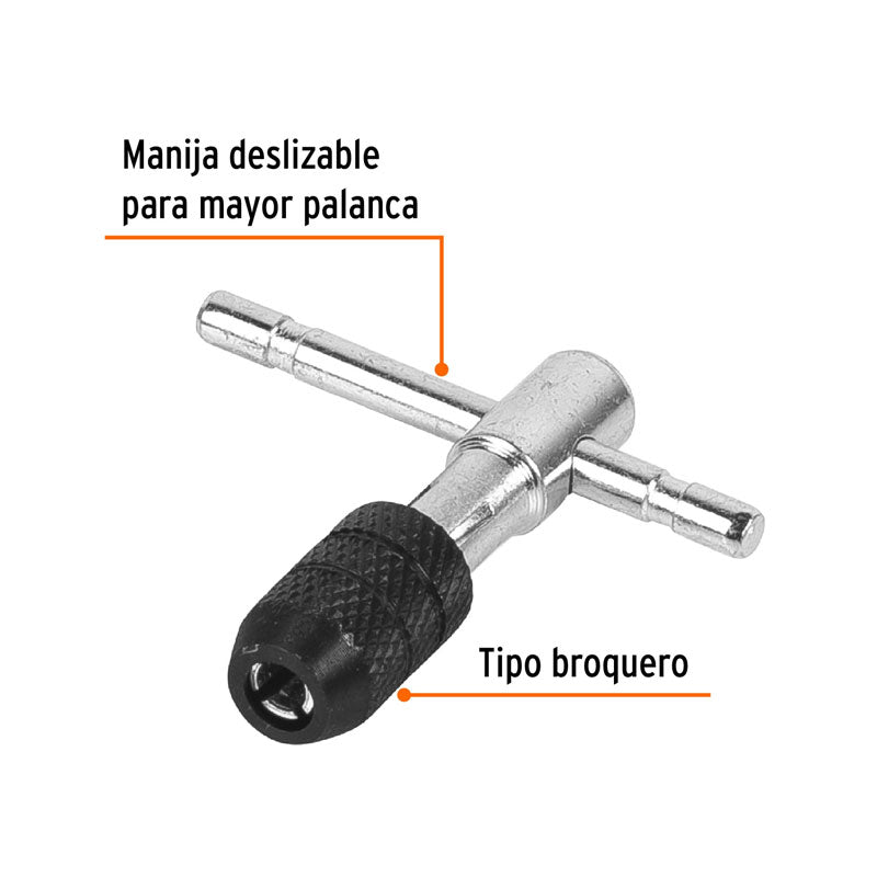 Maneral en T para machuelo 3/16", 11438 Truper MANT3/16 - Tool Ferreterías / Ferretodo - Herramientas y material de construcción.