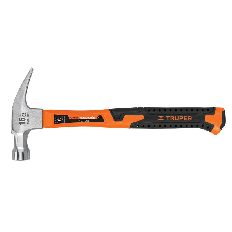 Martillo de 16 oz con uña recta con mango fibra de vidrio, 19997 Truper MAR 16F - Tool Ferreterías / Ferretodo - Herramientas y material de construcción.