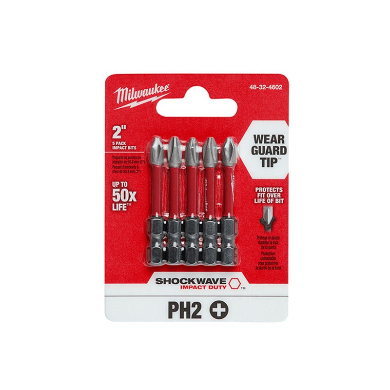 Paquete con 5 puntas 2", 48 - 32 - 4602, Milwaukee - Tool Ferreterías / Ferretodo - Herramientas y material de construcción.
