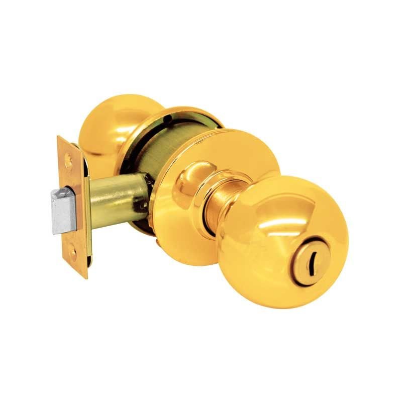 Perilla Yale Ball Baño Latón Brillante Mx80018 - Tool Ferreterías / Ferretodo - Herramientas y material de construcción.