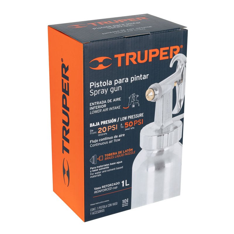 Pistola para pintar de 20 a 50 psi, 14037 Truper PIPI 200 - Tool Ferreterías / Ferretodo - Herramientas y material de construcción.