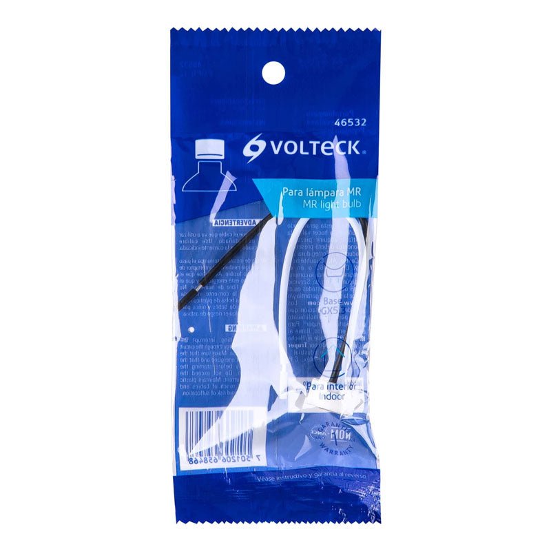 Portalámpara de porcelana para MR, base bipin, 46532 Volteck POPO 12 - Tool Ferreterías / Ferretodo - Herramientas y material de construcción.